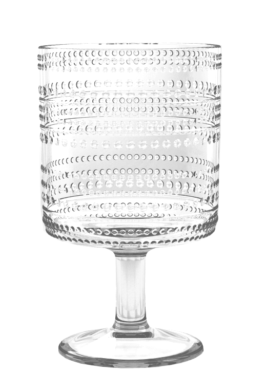 Tarhong 14.8Oz Beaded Stacking Goblet Clear