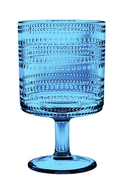 Tarhong 14.8 Oz Beaded Stacking Goblet Cobalt Blue