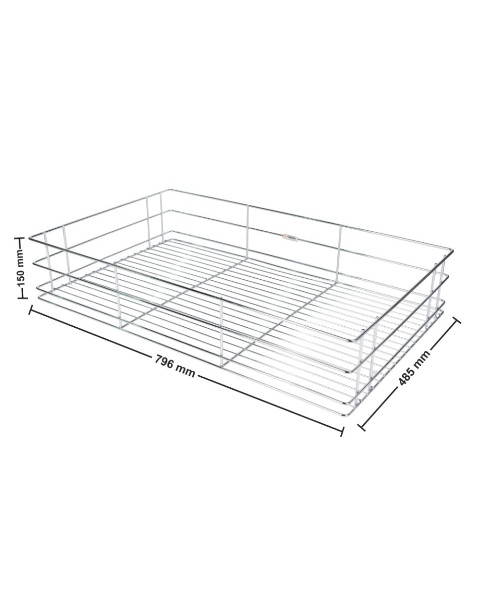 Tansel Pantry Pull Out Drawer with Slides L 796 x H 150 x W 485 mm