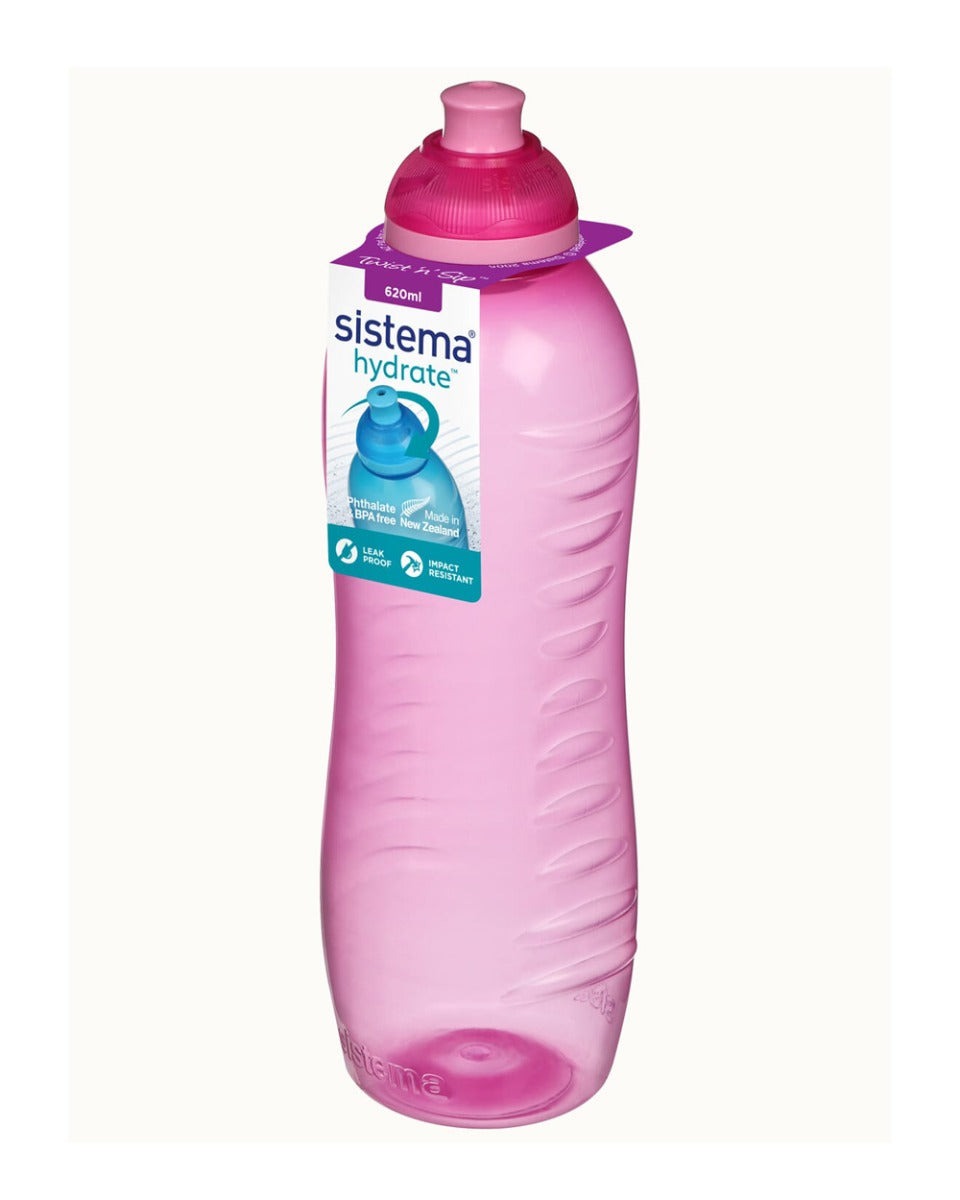 Sistema 620ml Squeeze Bottle Pink