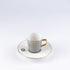 Otantik Asalah Set Of 6 Coffee Cups And 6 Saucers Grey Gold