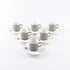 Otantik Asalah Set Of 6 Coffee Cups And 6 Saucers Grey Gold