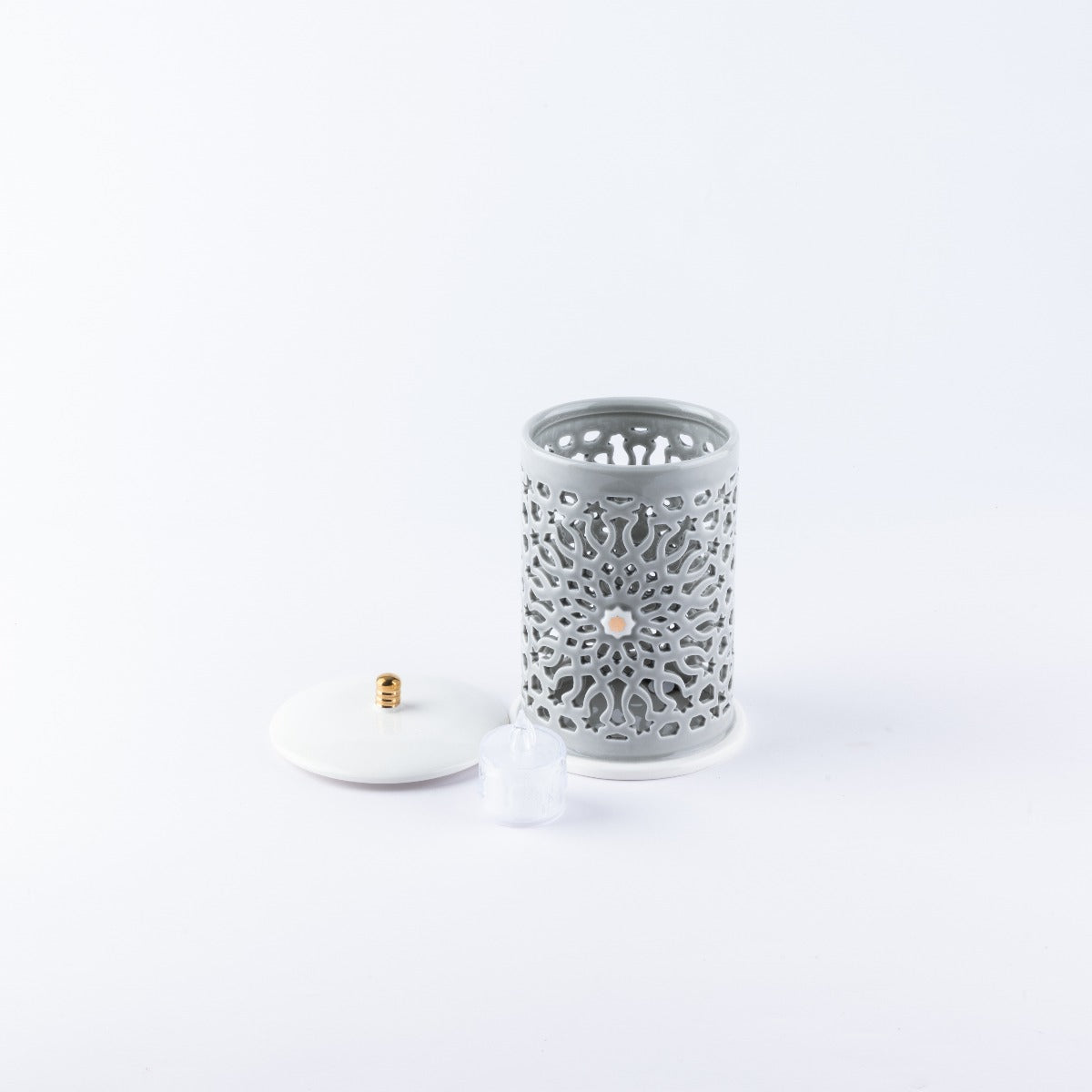 Otantik Asalah Small Electronic Candle Grey Gold