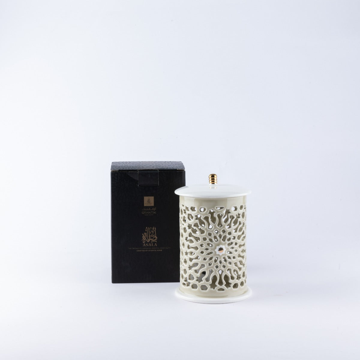 Otantik Asalah Small Electronic Candle Beige Gold