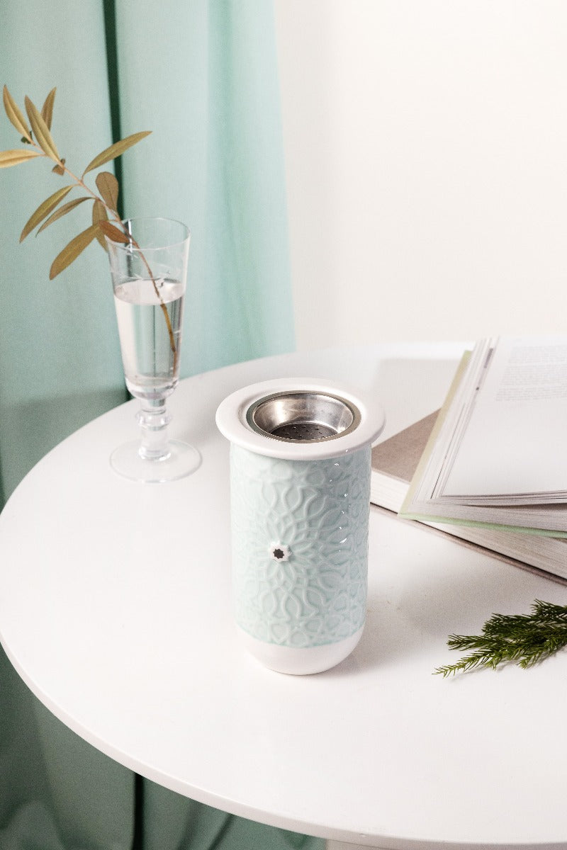 Otantik Asalah Incense Burner Teal Silver