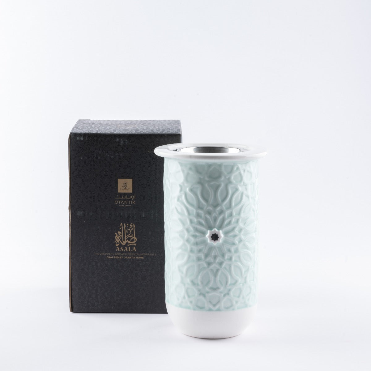 Otantik Asalah Incense Burner Teal Silver