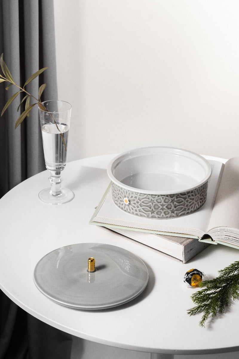 Otantik Asalah Medium Date Bowl Grey & Gold