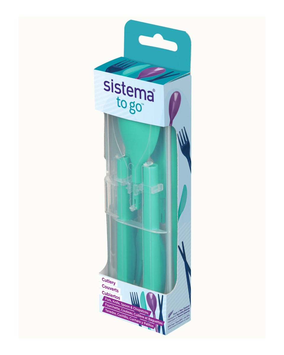Sistema Cutlery To Go Teal
