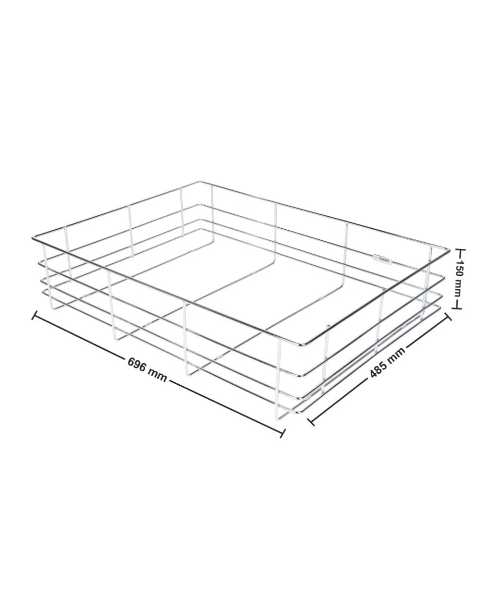 Tansel Wardrobe Pull Out Drawers with Slides L 696 x 150 x W 485 mm