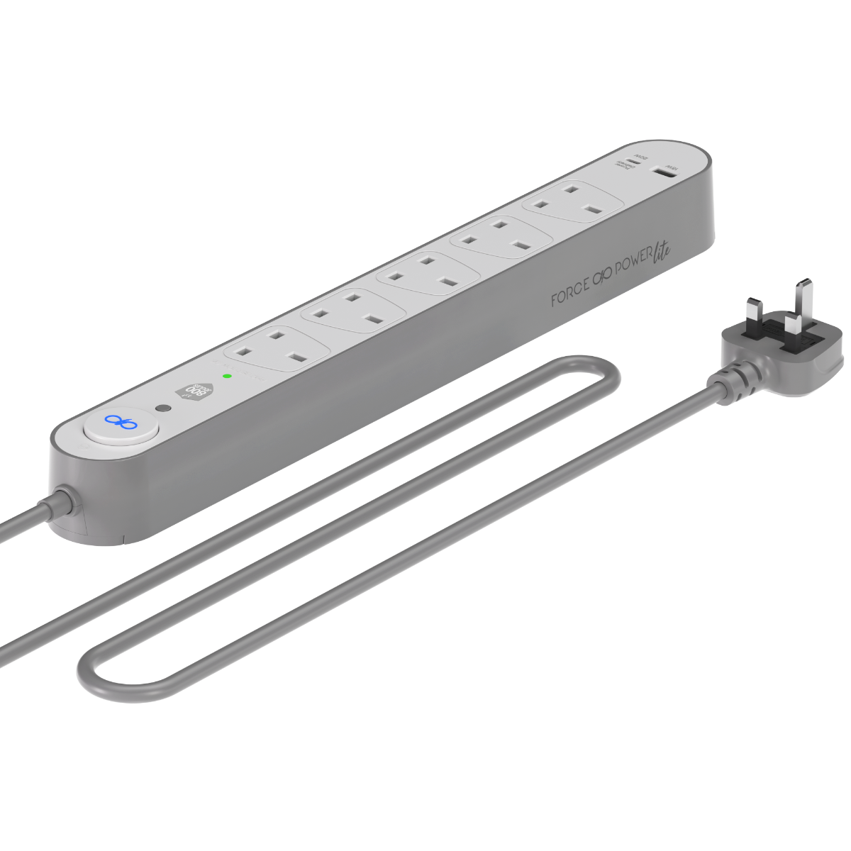Force Power Lite Surge Protection With PD & USB Port