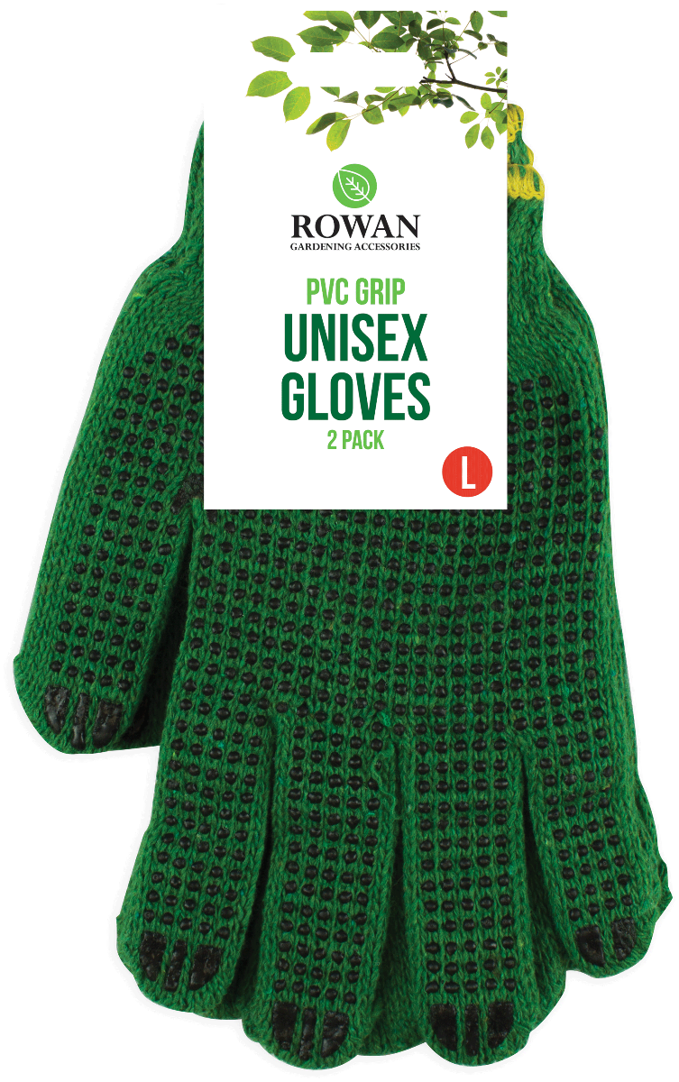 Rowan PVC Grip Unisex Gloves Pack of 2