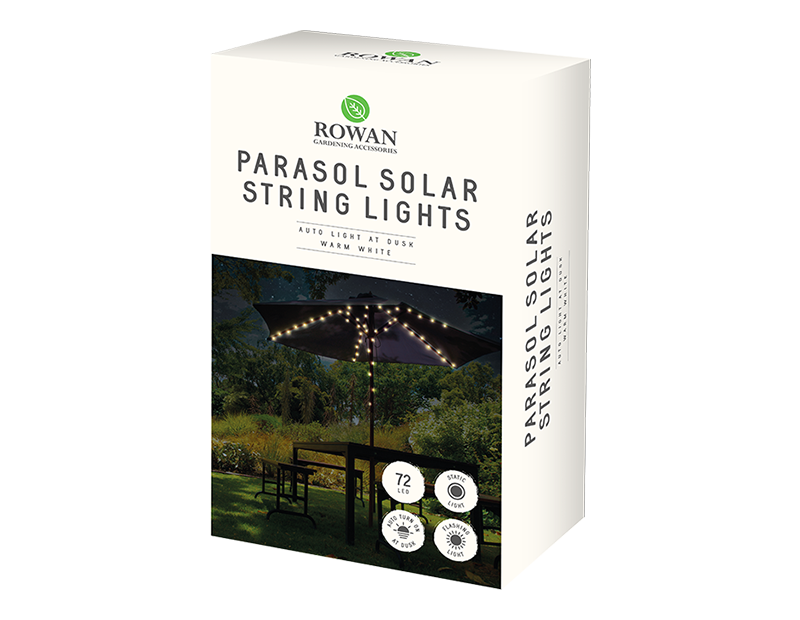 Rowan Solar Parasol String Lights Warm White
