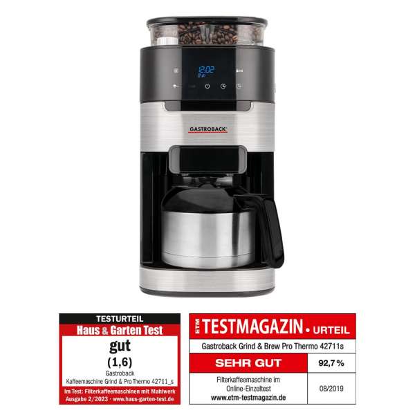 Gastroback Coffee Machine Grind & Brew Pro Thermo