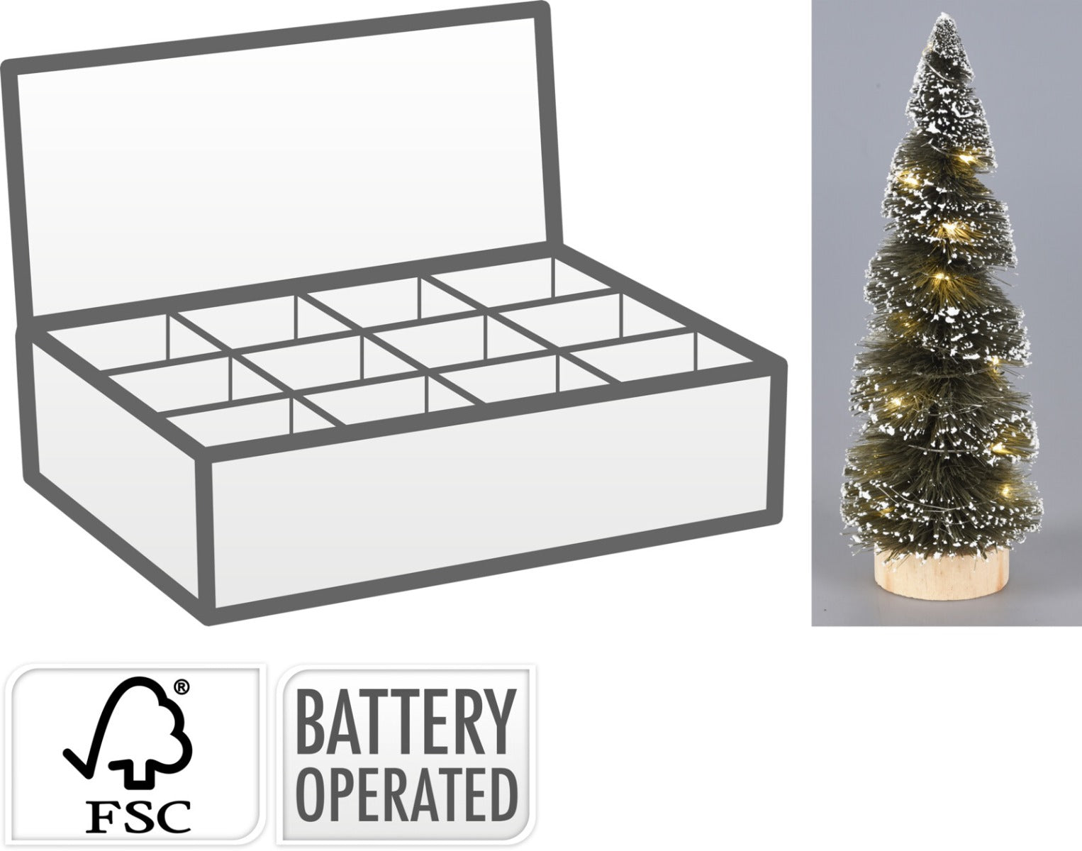 Homesmiths Tree 25cm Green 15 LED