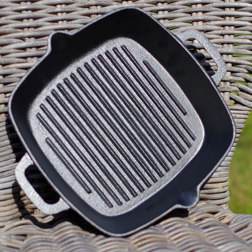 Fissman Square Grill Pan 26 X 5 cm With Two Side Handles Cast Iron