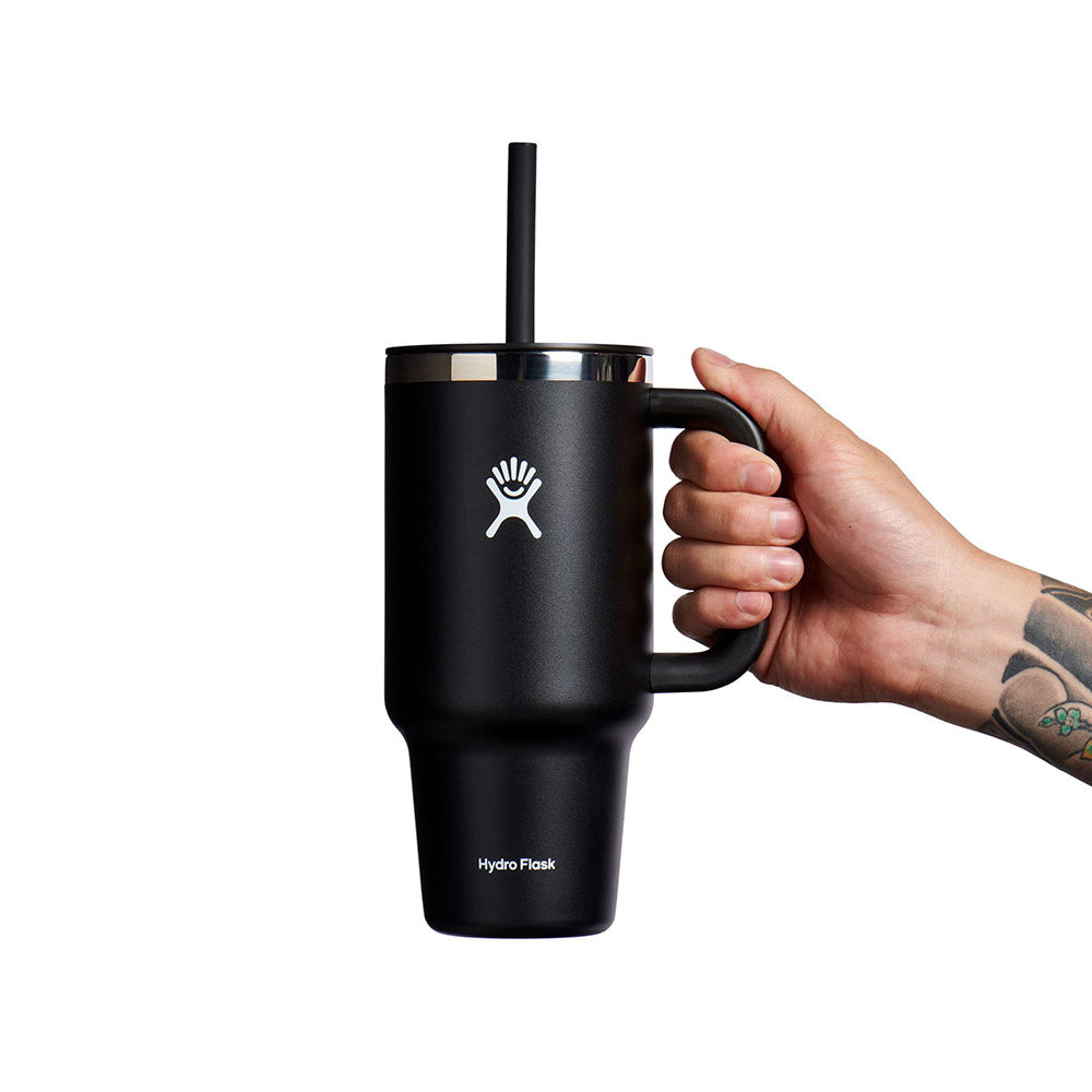 Hydro Flask Travel Tumbler 950ML Black With Straw