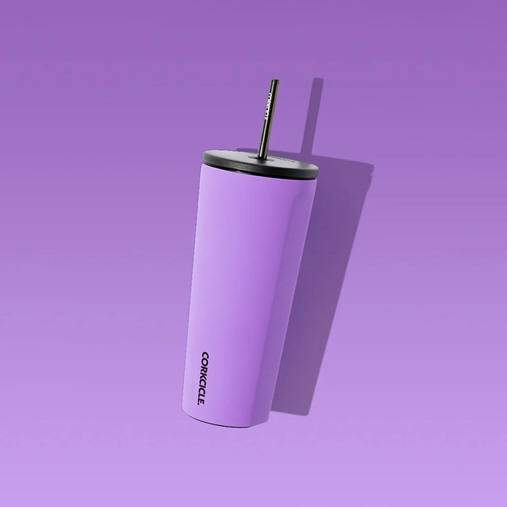 Corkcicle Cold Cup With Straw 710ML Varsity Purple