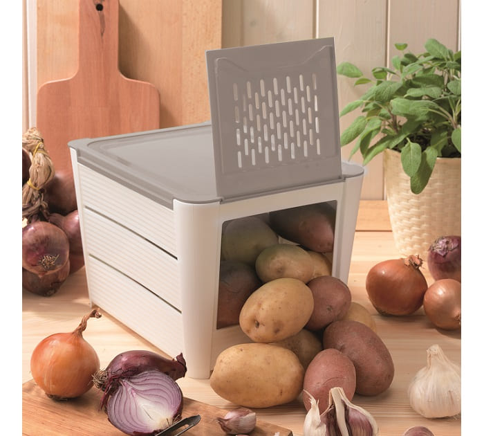 Snips White Grey Potatoes & Vegetables Keeper For 3 Kg