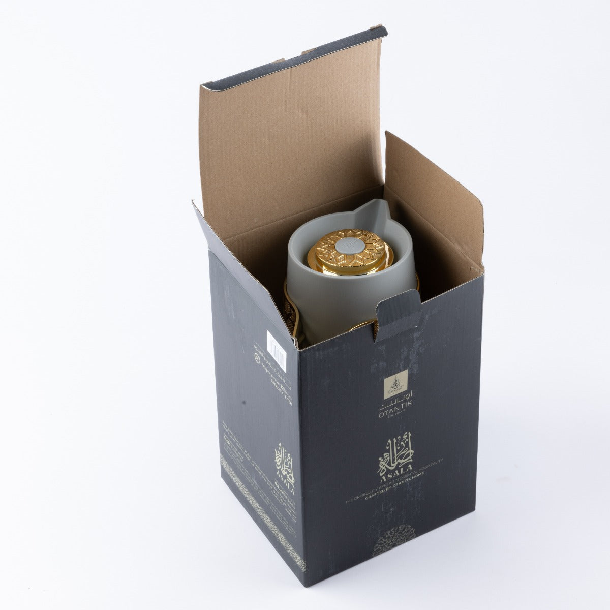 Otantik Asalah Vacuum Flask For Tea And Coffee Grey Gold