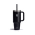 Hydro Flask Vacuum Travel Tumbler 1.2L Black with Straw