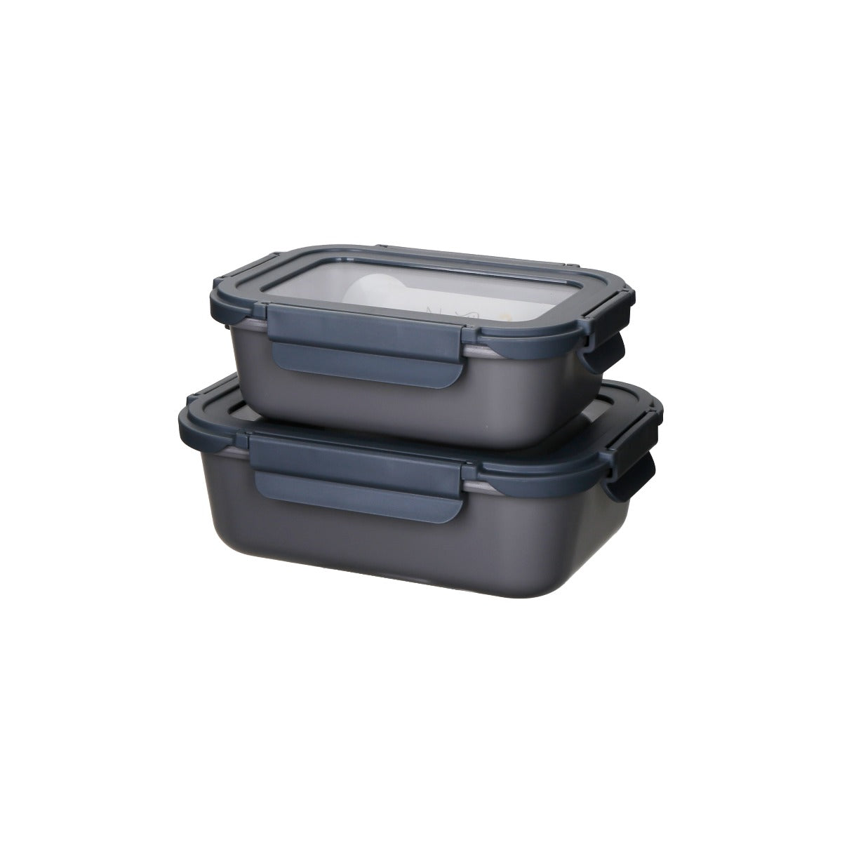 Nautilus Grey Color Rectangle Borosilicate Glass Container With Glass LID