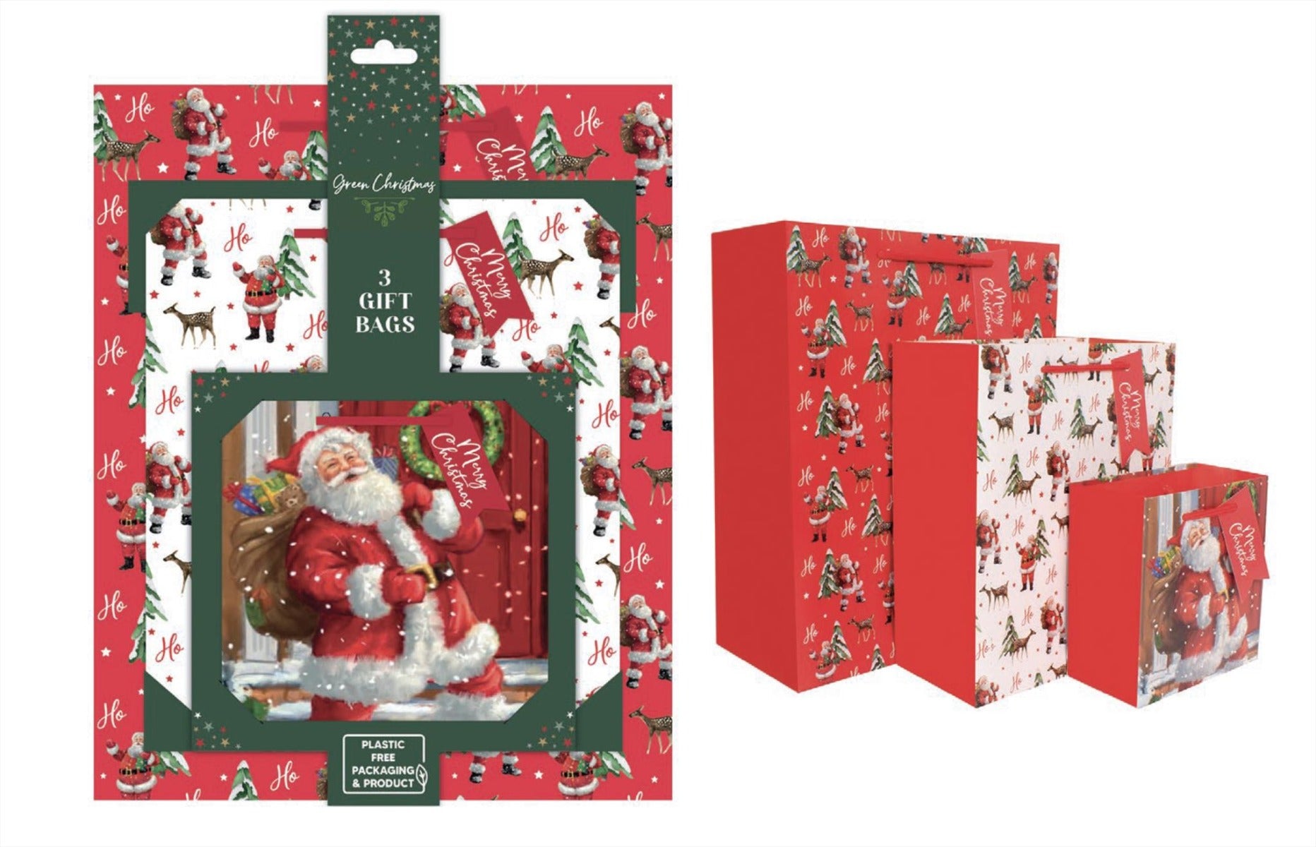 HSR Eco Santa Gift Bag Pack of 3
