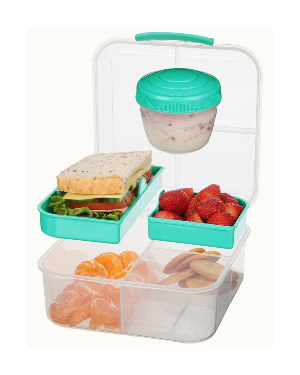 Sistema 1.25 Liter Bento Cube To Go Teal