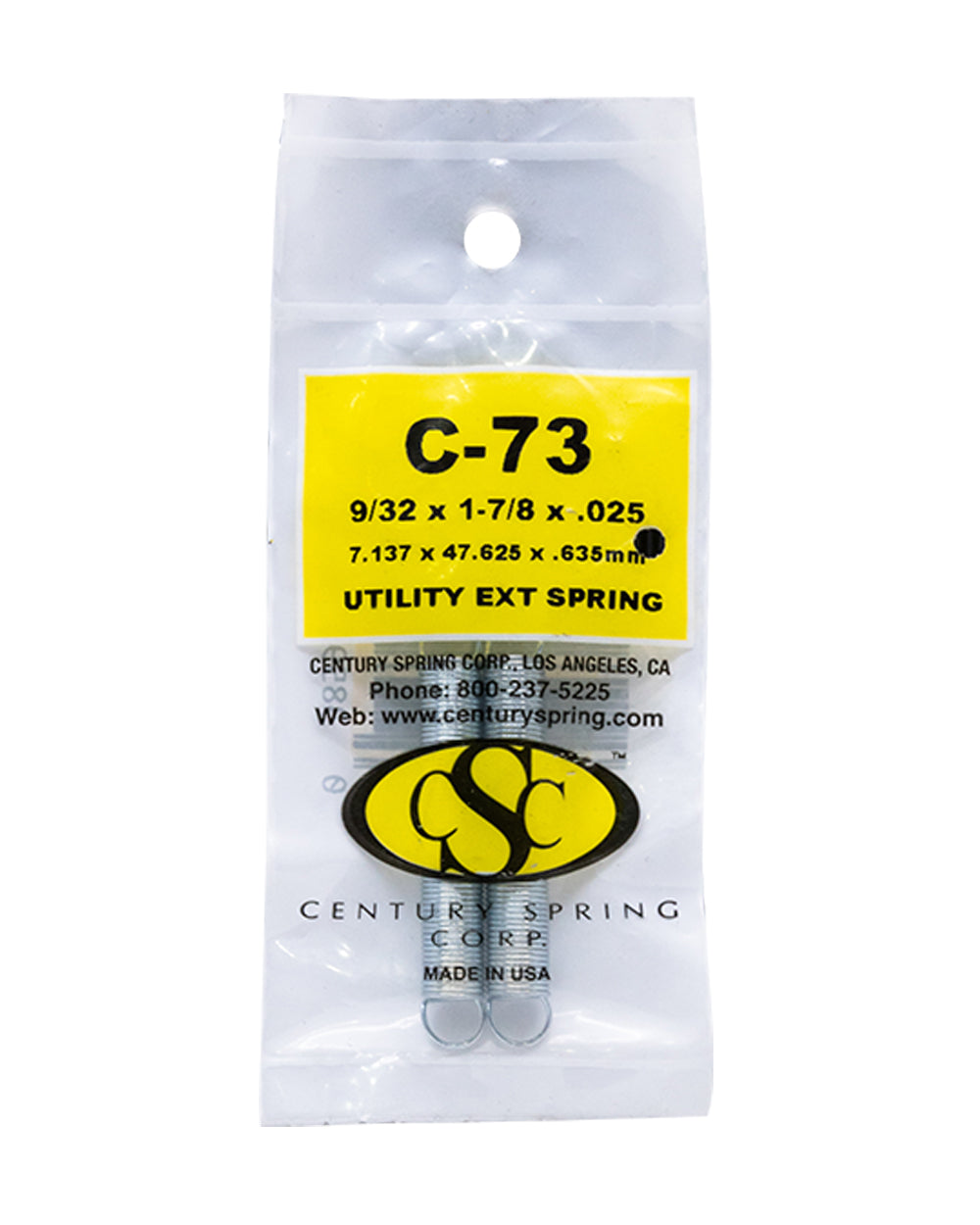 Utility Extension Spring Pack Of 2 - 7.137 x 47.625 x .635 mm