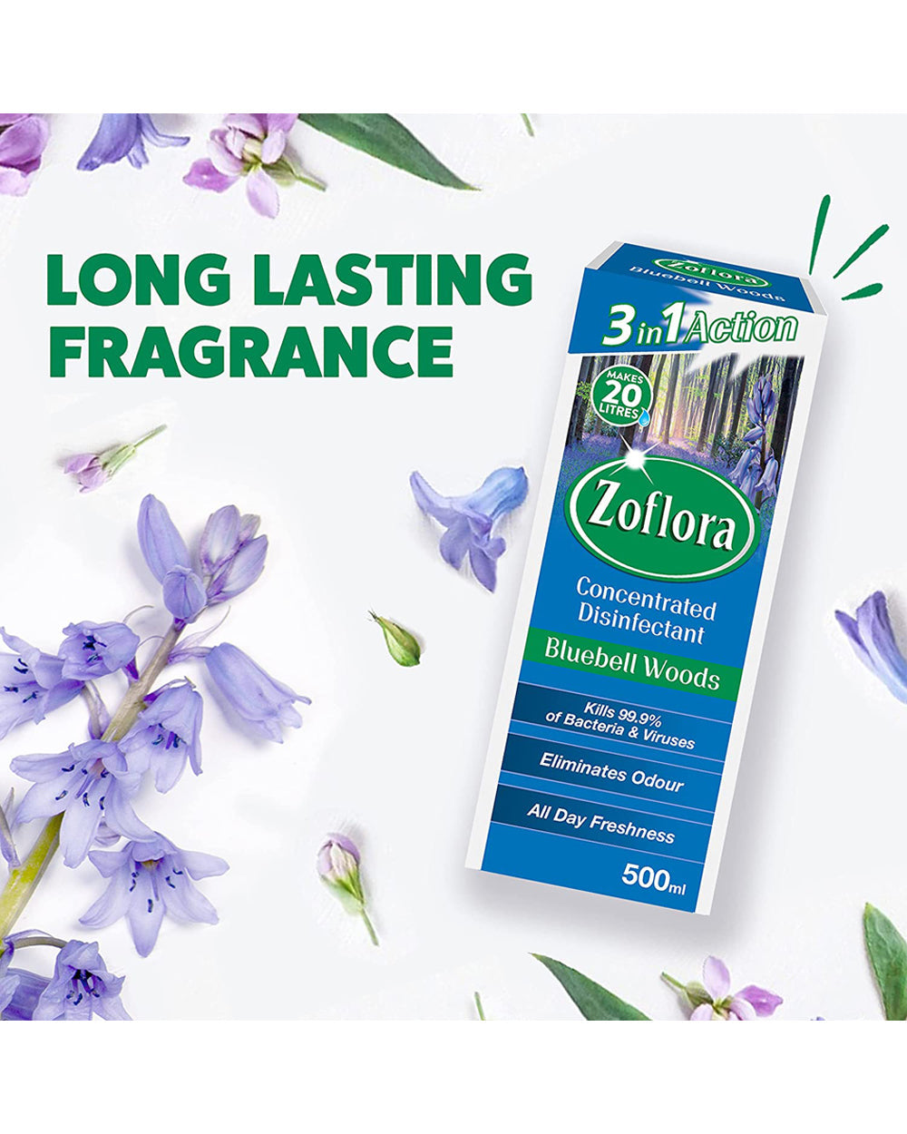 Zoflora Bluebell + Rose + Bouquet 500ML Pack of 3
