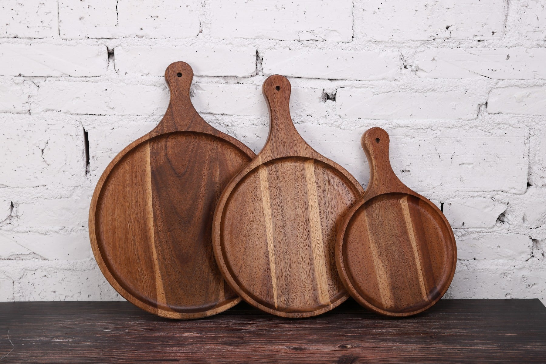 Vague Round Wooden Food Tray 38 x 26 x 2 cm