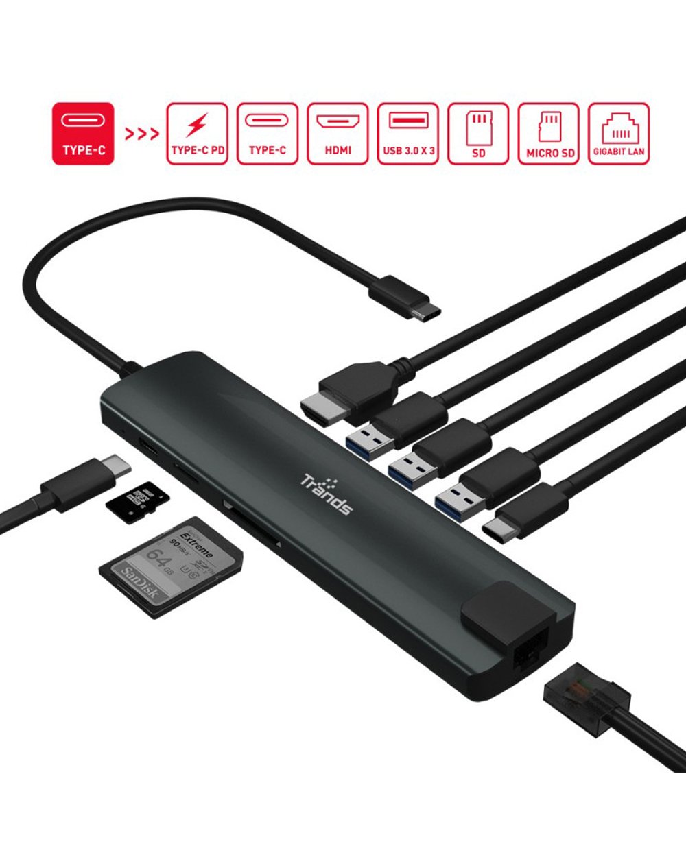 Trands Multifunctional Type-C Hub