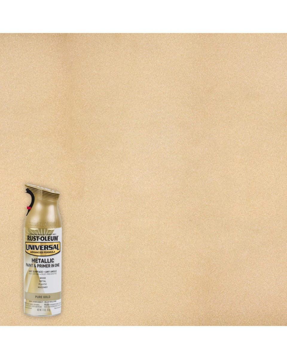 RustOleum Universal Spray Metallic Pure Gold 11Oz
