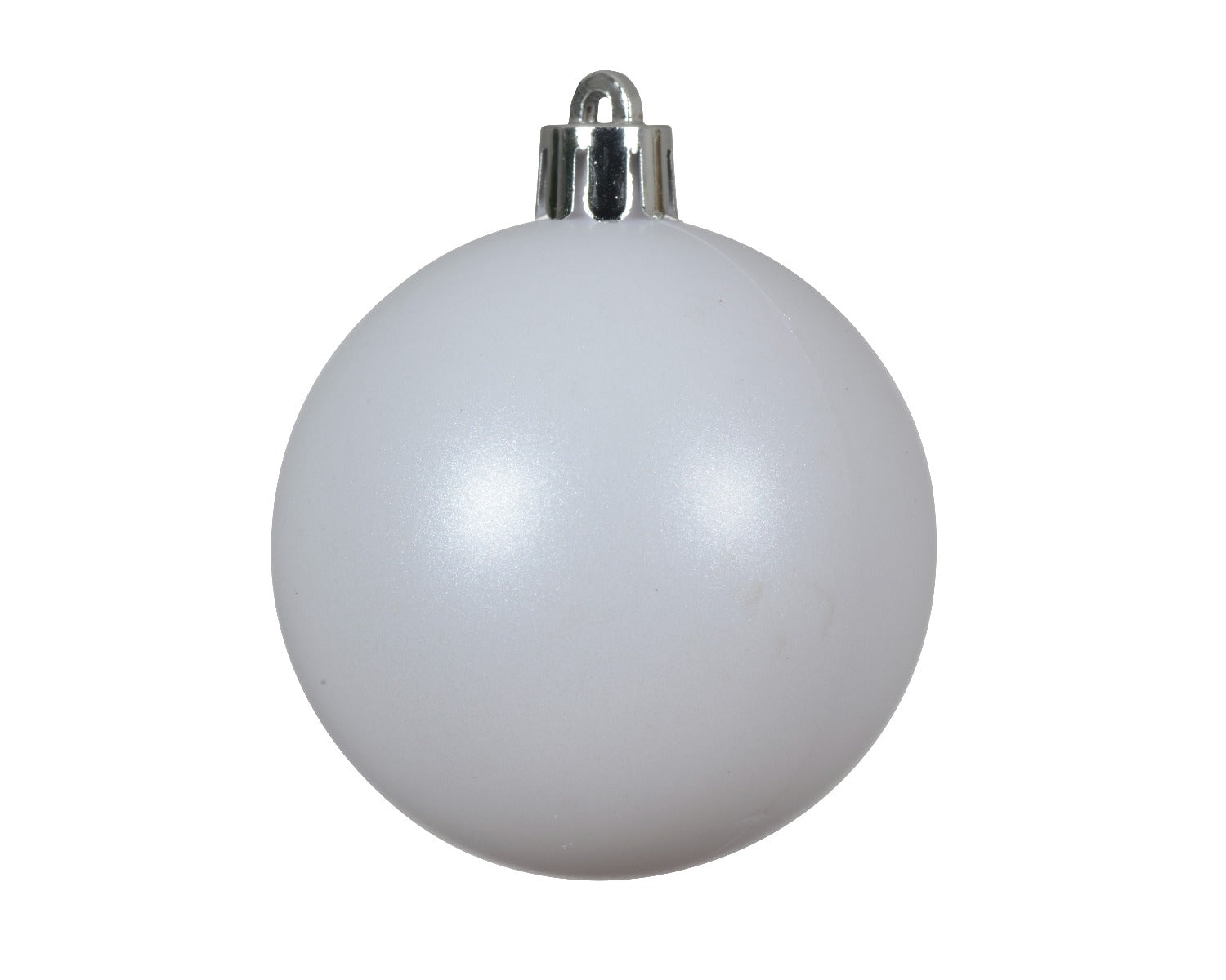 Homesmiths Baubles Shatterproof Shiny Matt Mix Winter White 8cm