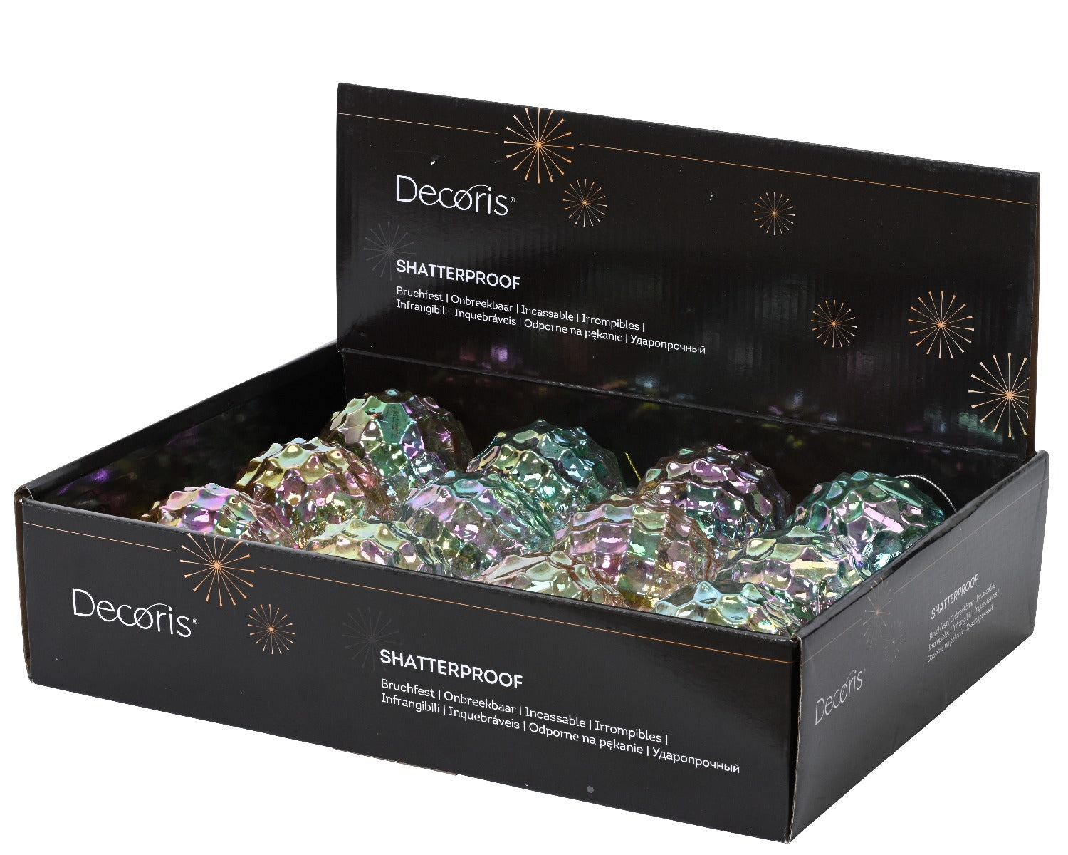 Homesmiths Bauble Shatterproof Iris Assorted 8cm Blue & Purple