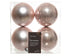Homesmiths Decoris 10 cm Baubles Shatterproof Shiny & Matt Mix Blush Pink Set