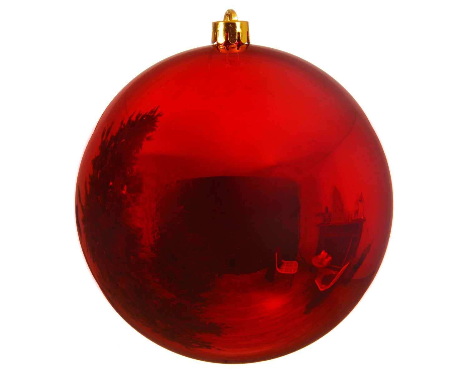 Homesmiths Baubles Shatterproof Shiny Red 14cm