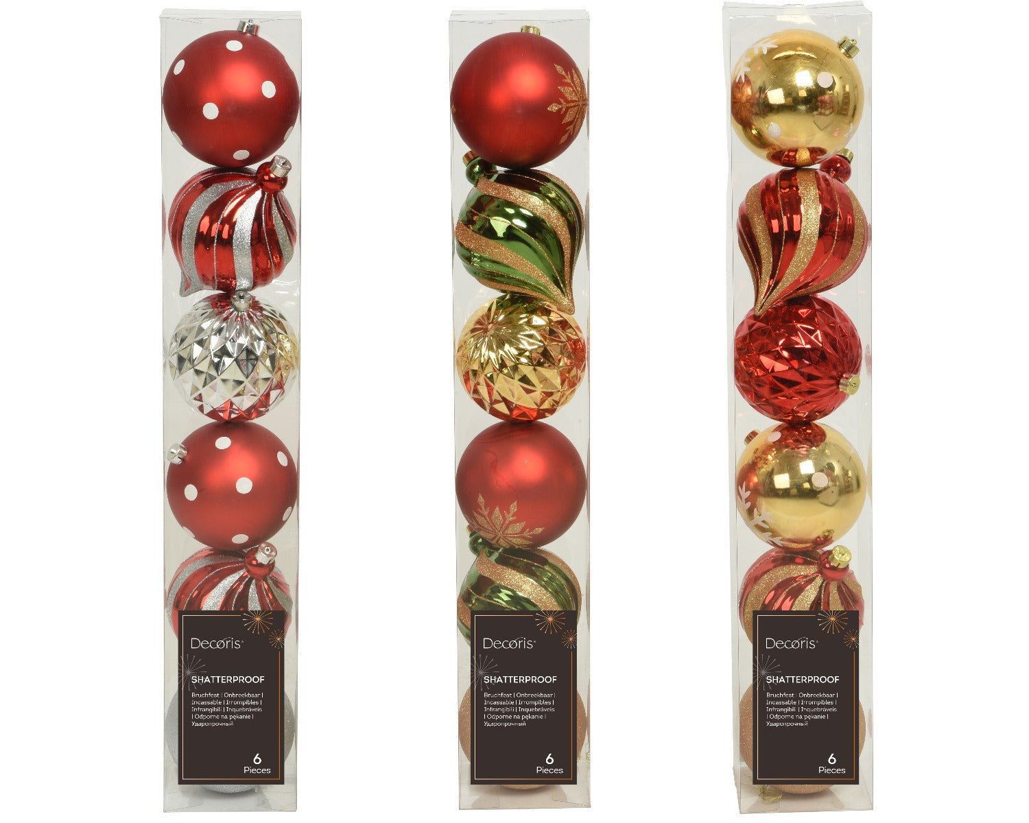 Homesmiths Bauble Shatterproof Shiny & Matt Glitter Painting Assorted 1 Pack