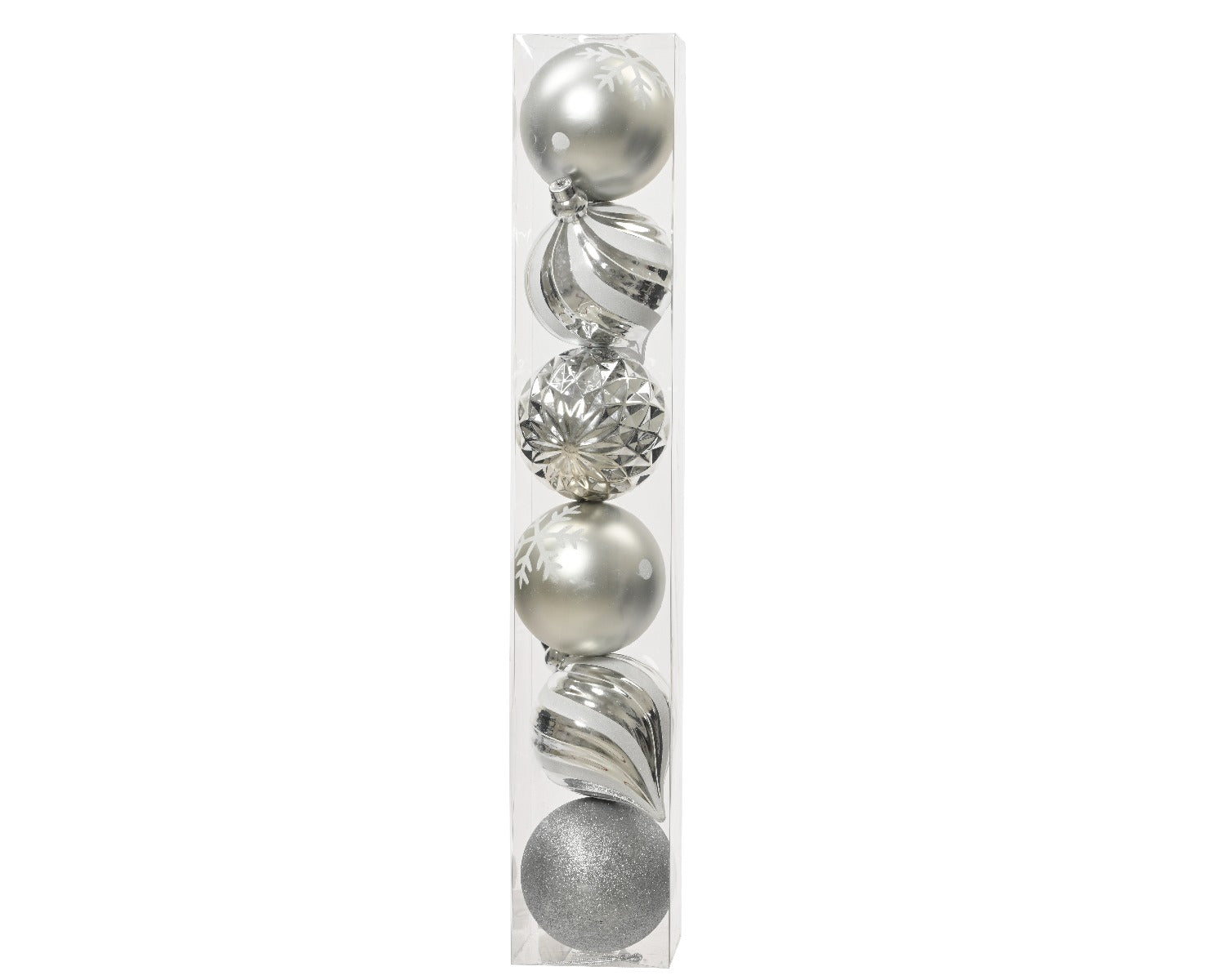 Homesmiths Christmas Bauble Shatterproof Asstd Color Silver Set Of 3 15Cm
