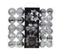 Homesmiths Mix Shatterproof Shiny Matt Glitter Mould Mix Silver 6cm