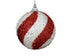 Homesmiths Bauble Foam With Tinsel Red & White 10cm