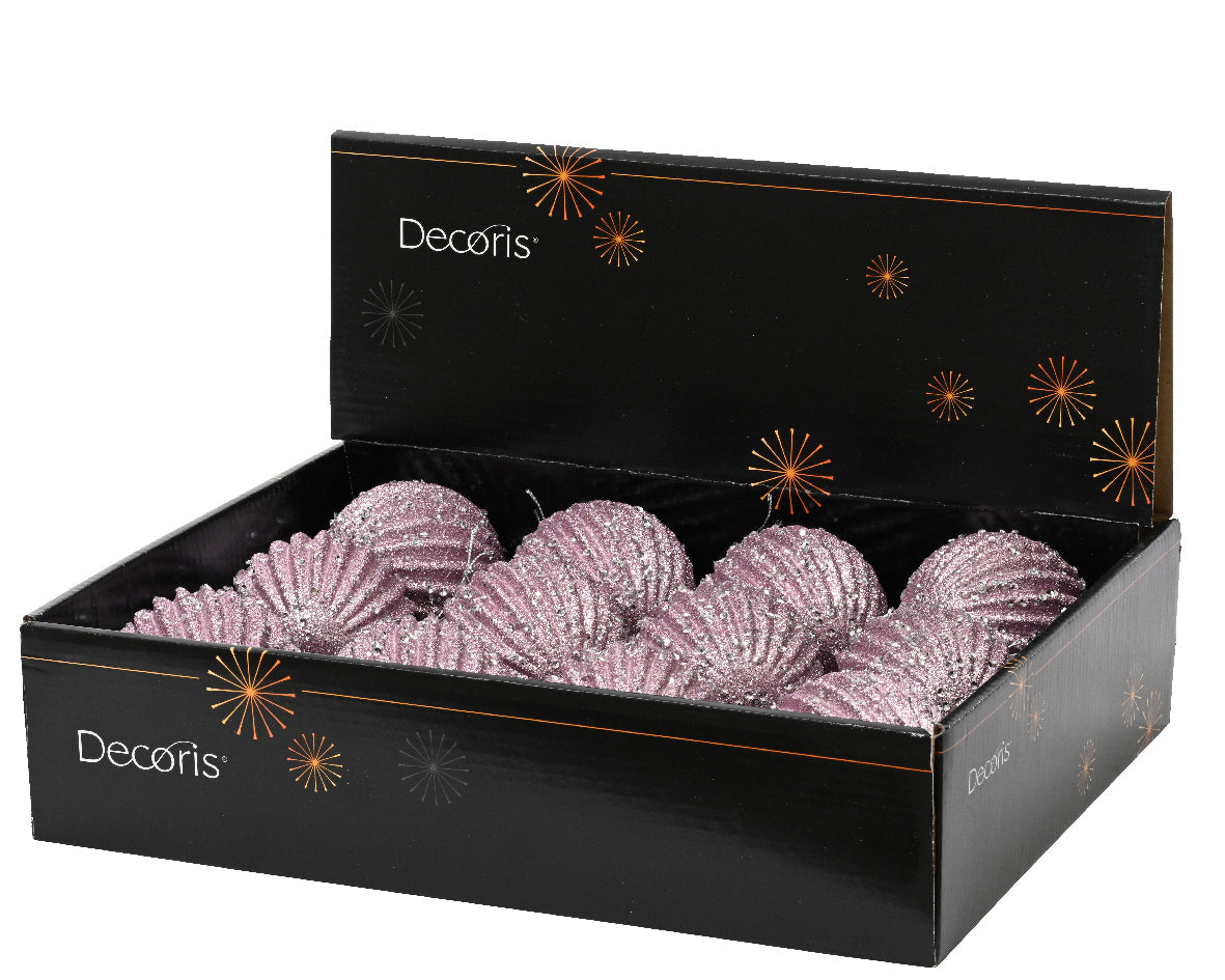 Homesmiths Bauble Foam With Glitters And Sequins Lilac Breeze 8cm