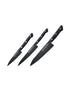 Samura Shadow Kitchen Knives with Black Non Stick Coating Set Of 3 Paring, Utility & Chef's Knife