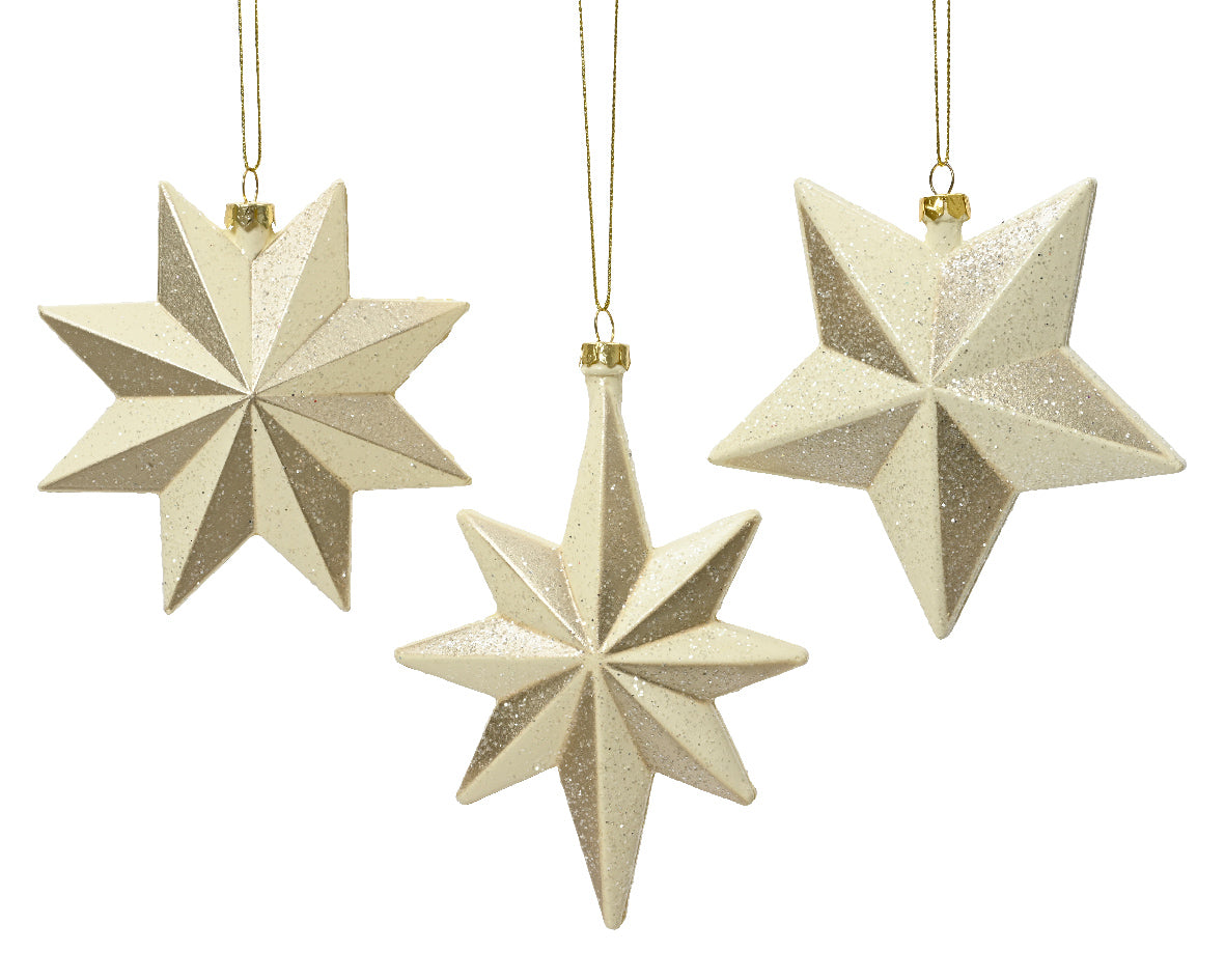 Homesmiths Star Plastic With Glitter Gold