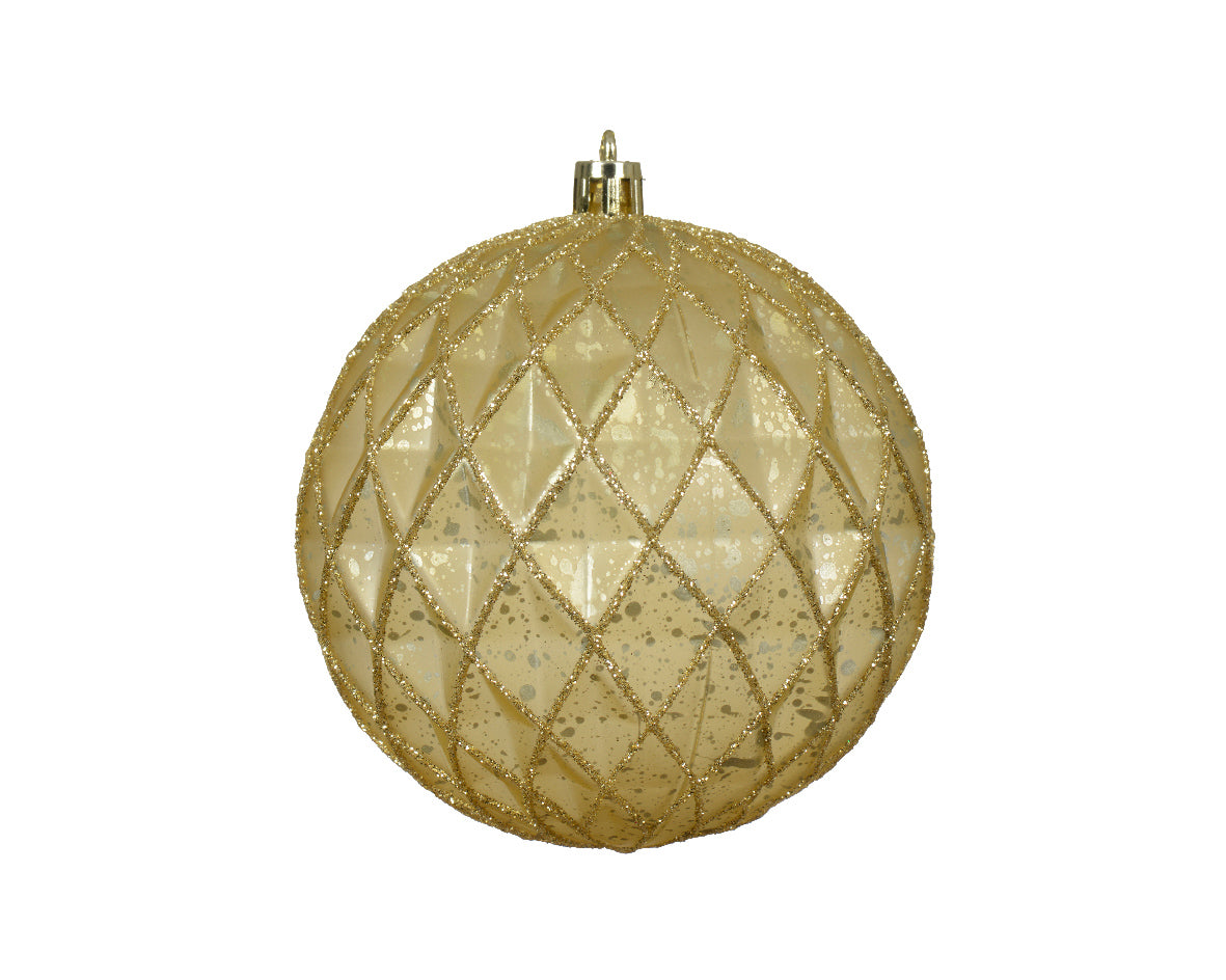 Homesmiths Bauble Shatterproof Antique Gold 10cm