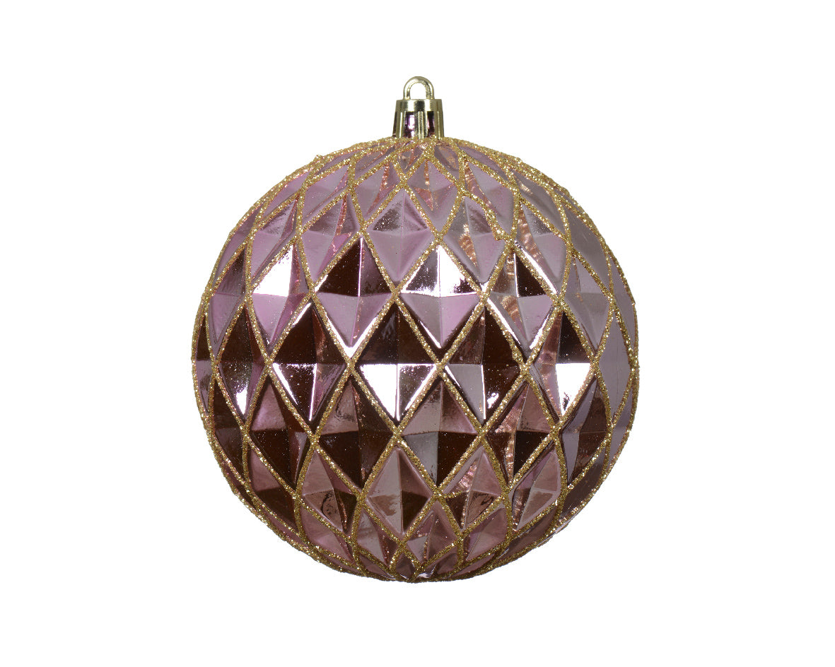 Homesmiths Bauble Shatterproof Glitter Lilac Breeze 10cm