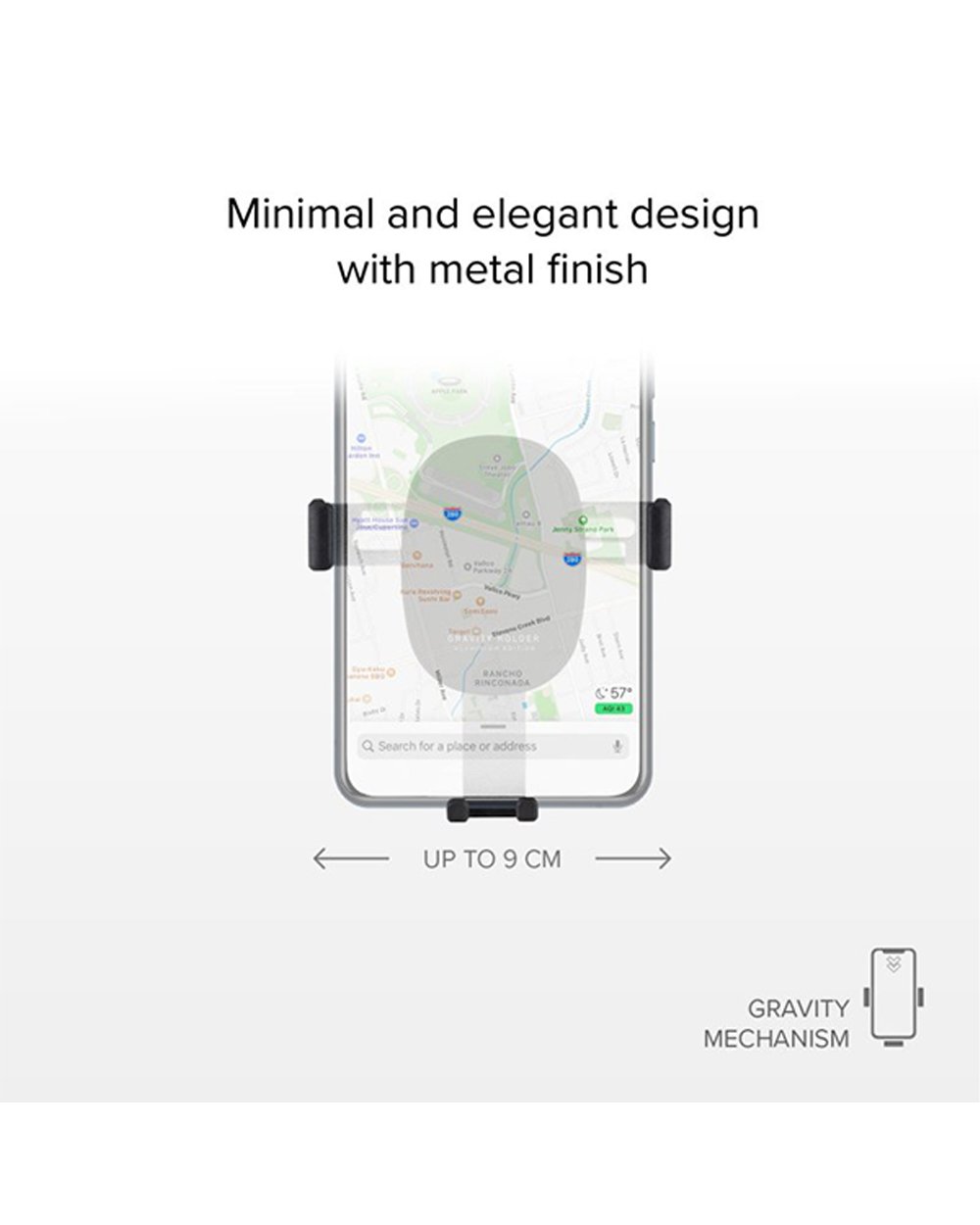 SBS Universal Smartphone Holder, Clip Airvent & Gravity Function