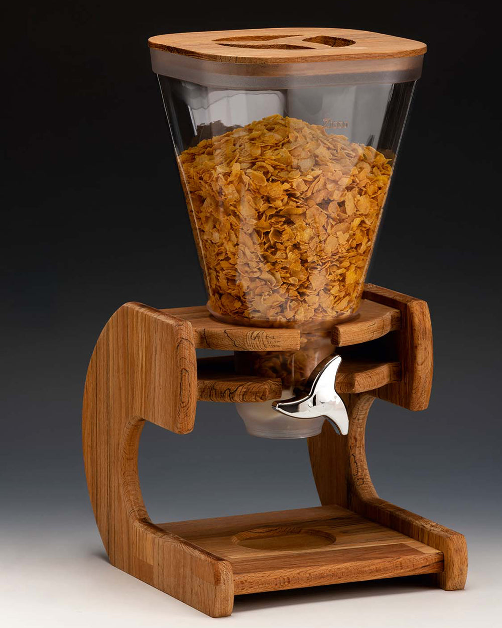 Zicco Cornflakes Dispenser with Wooden Stand