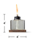 Tiki 4 inch Mixed Material Votive Table Torch