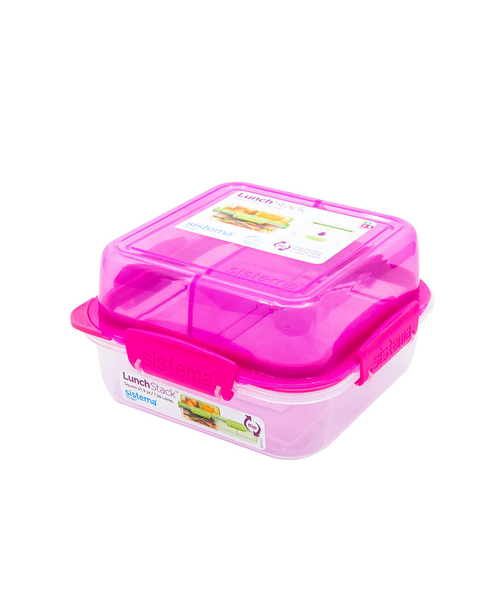 Sistema Lunch Stack To Go Pink