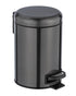 Wenko Pedal Bin Mod. Leman Stainless Steel Metal Black 3 Litres
